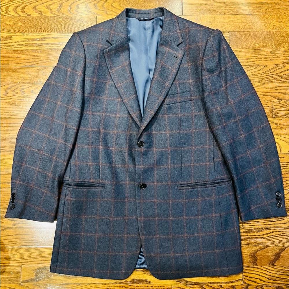 Tommy Hilfiger Dark Blue Plaid Blazer